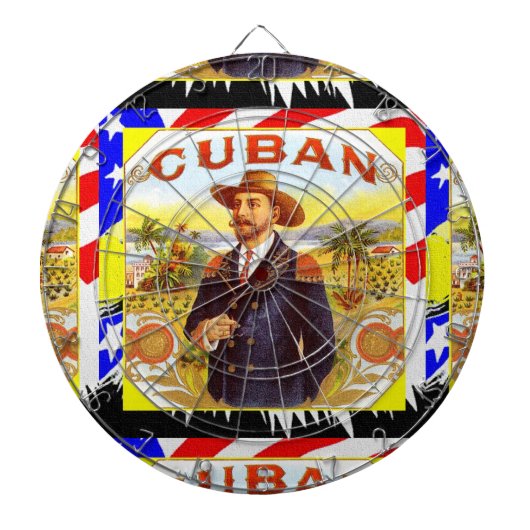 Cigar Smokers Dart Board Dartbord (Voorkant)