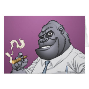 Cigar Smoking Business Man Boss Gorilla door Al Ri