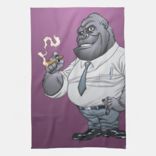 Cigar Smoking Business Man Boss Gorilla door Al Ri Theedoek