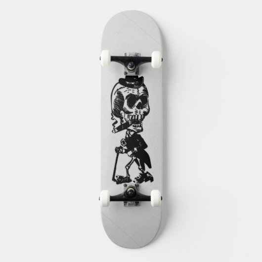 Cigar Smoking Cowboy Skeleton Schaats Board Persoonlijk Skateboard (Voorkant)