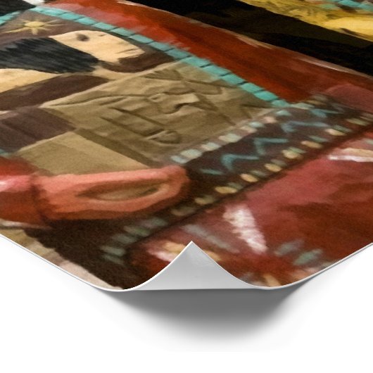 Cigar Store Indiase standbeelden Poster (Hoek)