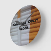Cigaretes Funny Smokers Achtergrond Ronde Klok (Hoek)