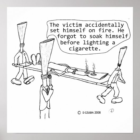 Cigarette Burn Victim Poster (Voorkant)