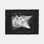 Cigarette Kitten Bende Kat Roken Sigaret Grappig Fleece Deken (Voorkant (Horizontaal))