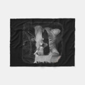 Cigarette Kitten Bende Kat Roken Sigaret Grappig Fleece Deken (Voorkant (Horizontaal))