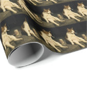 Cigarette Kitten Funny Smoking Cat Gen Z Meme Cadeaupapier (Rol Hoek)