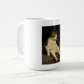 Cigarette Kitten Funny Smoking Cat Gen Z Meme Koffiemok (Voorkant links)
