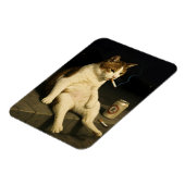 Cigarette Kitten Funny Smoking Cat Gen Z Meme Magneet (Linkerzijde)