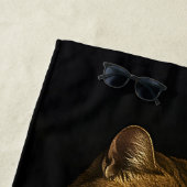 Cigarette Kitten Funny Smoking Cat Gen Z Meme Strandlaken (In situ)