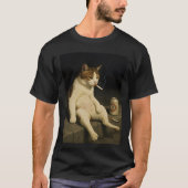 Cigarette Kitten Funny Smoking Cat Gen Z Meme T-shirt (Voorkant)