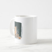 Cigarette Kitten Funny Smoking Cat Meme Stud Brain Koffiemok (Voorkant links)