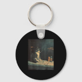 Cigarette Kitten Funny Smoking Cat Meme Stud Brain Sleutelhanger (Voorkant)