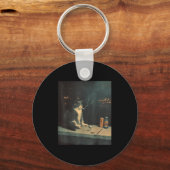 Cigarette Kitten Funny Smoking Cat Meme Stud Brain Sleutelhanger (Voorkant)