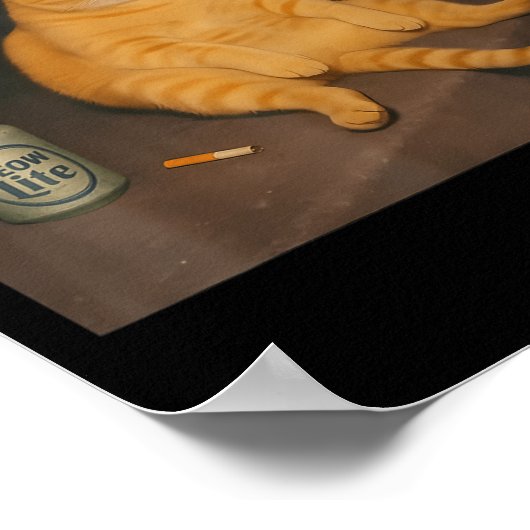 Cigarette Kitten Gen Z Joke Smoking Cat Meme Stud Poster (Hoek)