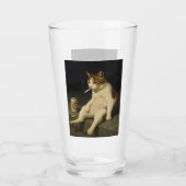 Cigarette Kitten Grappige Rokkende Kat Gen Z Meme Glas (Achterkant)