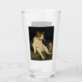 Cigarette Kitten Grappige Rokkende Kat Gen Z Meme Glas (Voorkant)