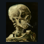 Cigarette met Van Gogh Poster<br><div class="desc">Van Gogh's expressionistische schilderijen: schedel met het verbranden van schilderdoek</div>