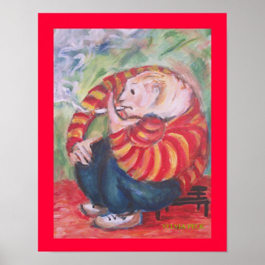 Cigarette Smoker Poster (Voorkant)