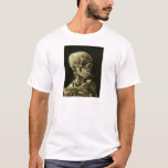 Cigarette van Van Gogh T-shirt<br><div class="desc">Van Gogh's expressionistische schilderijen: schedel met het verbranden van schilderdoek</div>