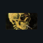 Cigarette van Vincent van Gogh Etiket<br><div class="desc">De schedel met Burning Cigarette van Vincent van Gogh is een fijne kunstpost van impressionisme, die nog steeds het leven schildert. Een portret van het roken van het menselijk skelet. Geweldig afbeelding voor antirookproducten. Roken doodt elk jaar 1.000 mensen, helpt iemand om vandaag met roken te stoppen. Geweldig afbeelding voor...</div>