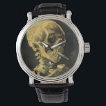 Cigarette van Vincent van Gogh Horloge<br><div class="desc">De schedel met Burning Cigarette van Vincent van Gogh is een fijne kunstpost van impressionisme, die nog steeds het leven schildert. Een portret van het roken van het menselijk skelet. Geweldig afbeelding voor antirookproducten. Roken doodt elk jaar 1.000 mensen, helpt iemand om vandaag met roken te stoppen. Geweldig afbeelding voor...</div>