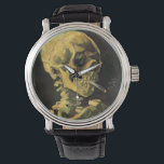 Cigarette van Vincent van Gogh Horloge<br><div class="desc">De schedel met Burning Cigarette van Vincent van Gogh is een fijne kunstpost van impressionisme, die nog steeds het leven schildert. Een portret van het roken van het menselijk skelet. Geweldig afbeelding voor antirookproducten. Roken doodt elk jaar 1.000 mensen, helpt iemand om vandaag met roken te stoppen. Geweldig afbeelding voor...</div>
