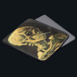 Cigarette van Vincent van Gogh Laptop Sleeve<br><div class="desc">De schedel met Burning Cigarette van Vincent van Gogh is een fijne kunstpost van impressionisme, die nog steeds het leven schildert. Een portret van het roken van het menselijk skelet. Geweldig afbeelding voor antirookproducten. Roken doodt elk jaar 1.000 mensen, helpt iemand om vandaag met roken te stoppen. Geweldig afbeelding voor...</div>