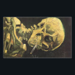 Cigarette van Vincent van Gogh Rechthoekige Sticker<br><div class="desc">De schedel met Burning Cigarette van Vincent van Gogh is een fijne kunstpost van impressionisme, die nog steeds het leven schildert. Een portret van het roken van het menselijk skelet. Geweldig afbeelding voor antirookproducten. Roken doodt elk jaar 1.000 mensen, helpt iemand om vandaag met roken te stoppen. Geweldig afbeelding voor...</div>
