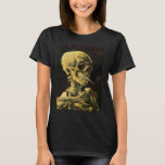 Cigarette van Vincent van Gogh T-shirt<br><div class="desc">De schedel met Burning Cigarette van Vincent van Gogh is een fijne kunstpost van impressionisme, die nog steeds het leven schildert. Een portret van het roken van het menselijk skelet. Geweldig afbeelding voor antirookproducten. Roken doodt elk jaar 1.000 mensen, helpt iemand om vandaag met roken te stoppen. Geweldig afbeelding voor...</div>