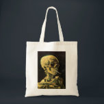 Cigarette van Vincent van Gogh Tote Bag<br><div class="desc">De schedel met Burning Cigarette van Vincent van Gogh is een fijne kunstpost van impressionisme, die nog steeds het leven schildert. Een portret van het roken van het menselijk skelet. Geweldig afbeelding voor antirookproducten. Roken doodt elk jaar 1.000 mensen, helpt iemand om vandaag met roken te stoppen. Geweldig afbeelding voor...</div>