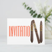Cigaro Party Lounge Cuban Invitation Kaart (Staand voorkant)