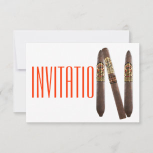 Cigaro Party Lounge Cuban Invitation Kaart