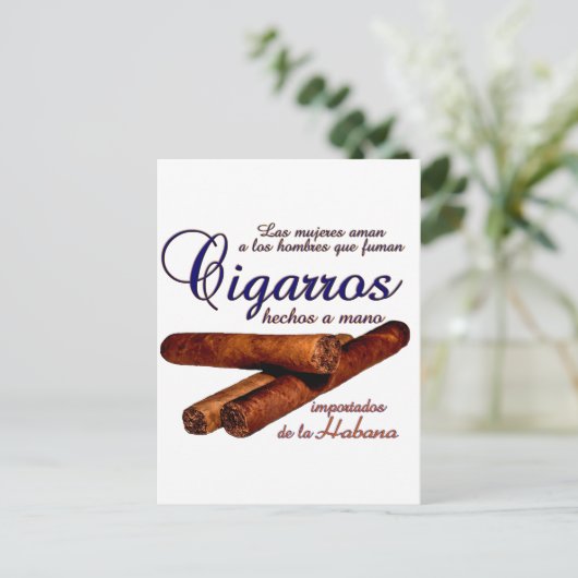 Cigarros - Cirars Briefkaart (Staand voorkant)