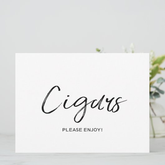 "Cigars" bruiloft | Stijlvol handschrift Kaart (Staand voorkant)