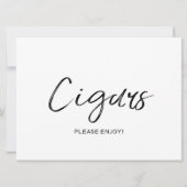 "Cigars" bruiloft | Stijlvol handschrift Kaart (Voorkant)