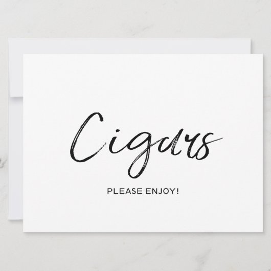 "Cigars" bruiloft | Stijlvol handschrift Kaart (Voorkant)