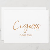 "Cigars" bruiloft | Stylish Gold Roos (Voorkant / Achterkant)