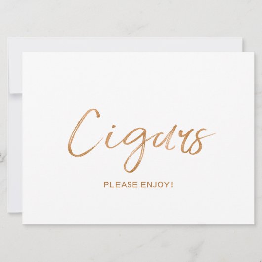 "Cigars" bruiloft | Stylish Gold Roos (Voorkant)