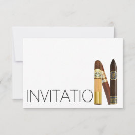 Cigars Cuba Gentelmen Minimalism Invitation Kaart