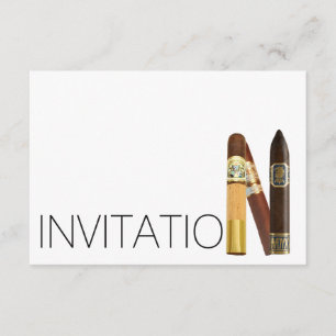 Cigars Cuba Gentelmen Minimalism Invitation Kaart