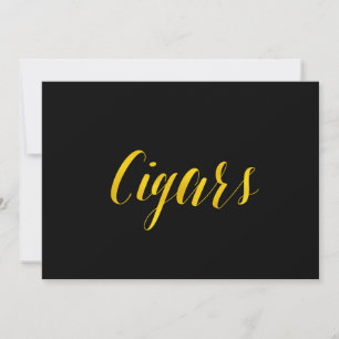 "Cigars" Faux Gold Foil Chic Wedding Sign