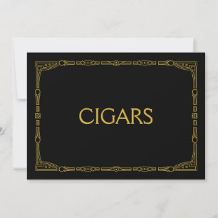 "Cigars" Gold Art Deco Style Weddenschap
