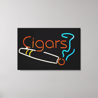 Cigars Neon Sign Canvas Afdruk