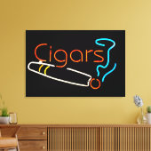 Cigars Neon Sign Canvas Afdruk (Insitu (Woonkamer))