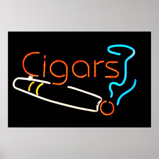 Cigars Neon Sign Poster (Voorkant)