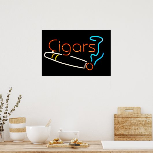 Cigars Neon Sign Poster (Keuken)
