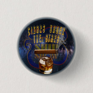 CIGARS ONDER DE STARS RONDE BUTTON 3,2 CM