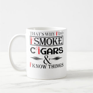 Cigars s With Red Cigar Cute Smoker Men Koffiemok