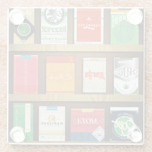 Cigaweed Glazen Onderzetter (Achterkant)