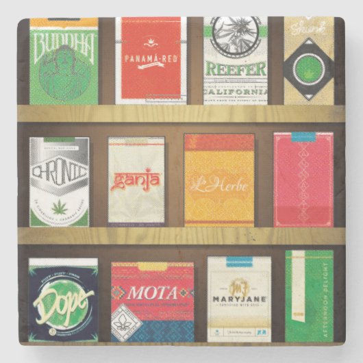 Cigaweed Stenen Onderzetter (Voorkant)